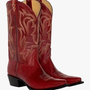 Classic Red Western Cowboy Boots